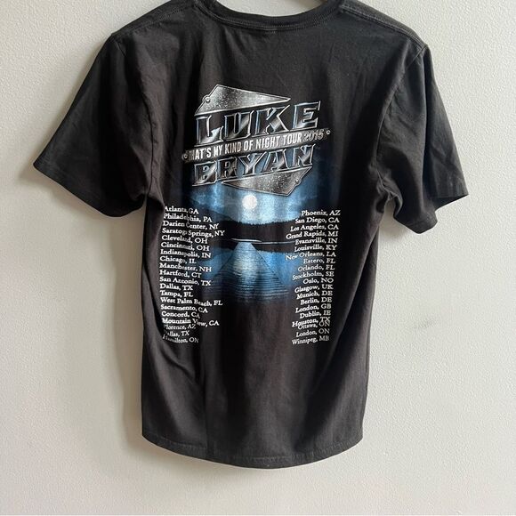 Luke Bryan That’s My Kind of Night Concert Tour 2015 Black T-Shirt Medium - Picture 8 of 8